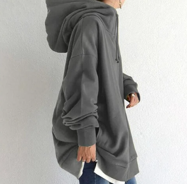Damen Hoodie mit übergroßen Reißverschluss von Elarova
