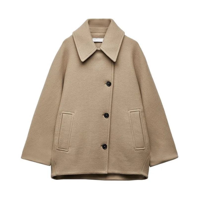 Damen Jacke Lucarion: Warm, mit Revers und Taschen