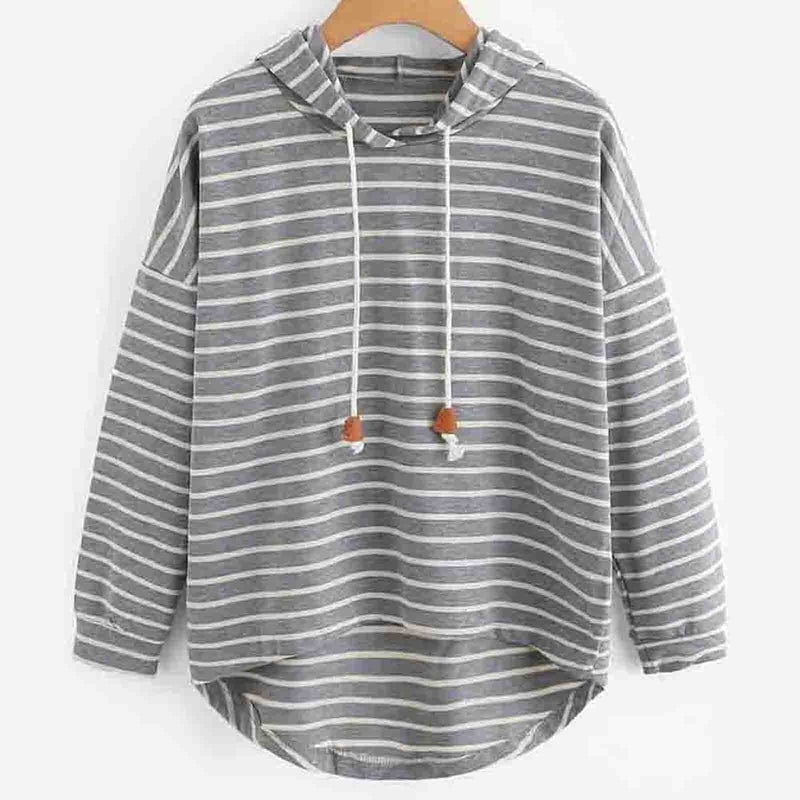Damen Kapuzenpullover von Hanna mit lässigem Streifenmuster