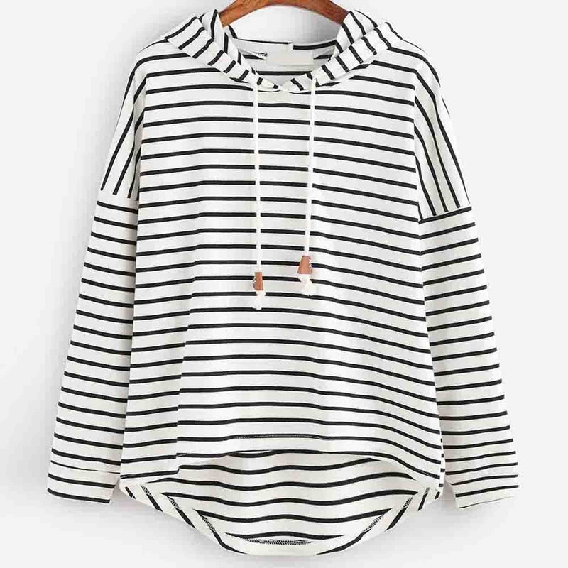 Damen Kapuzenpullover von Hanna mit lässigem Streifenmuster