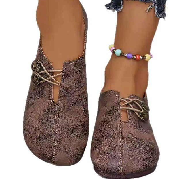 Damen Komfortable und stilvolle Slipper mit dekorativen Schnürdetails