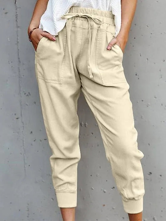 Damen-Leinenhose Blaire aus leichter Baumwollmischung
