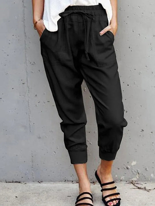 Damen-Leinenhose Blaire aus leichter Baumwollmischung