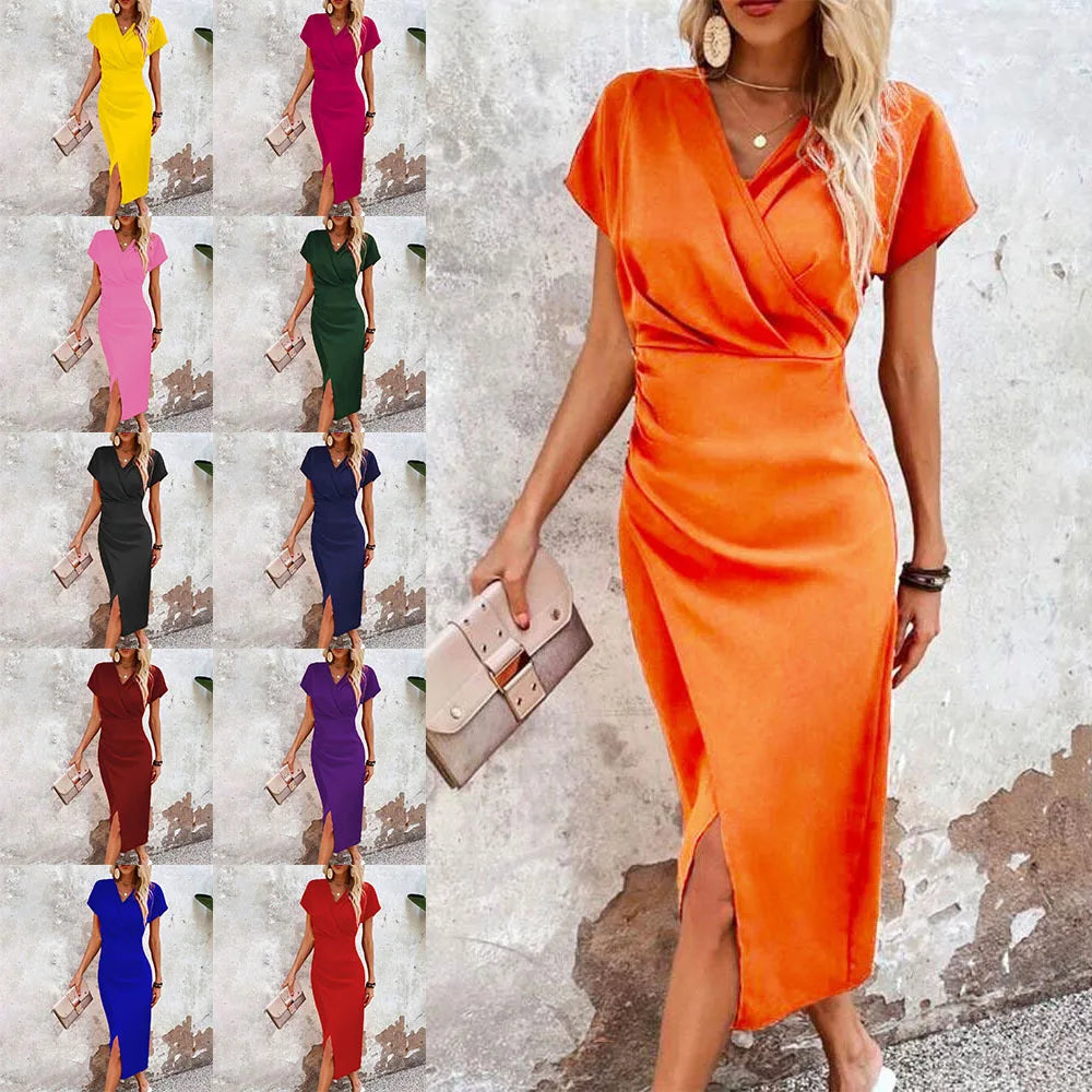 Damen Minikleid Uliah: Kurz, lässig, V-Ausschnitt
