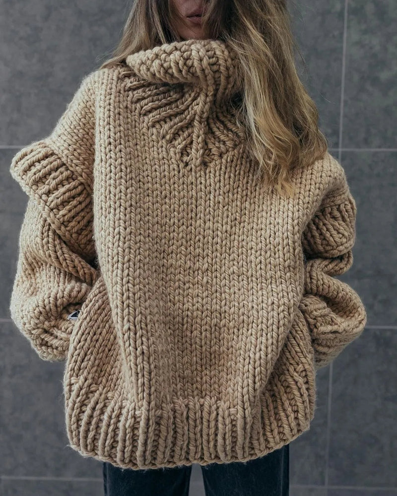 Damen-Pullover Lina: Oversized Rollkragen, modisch