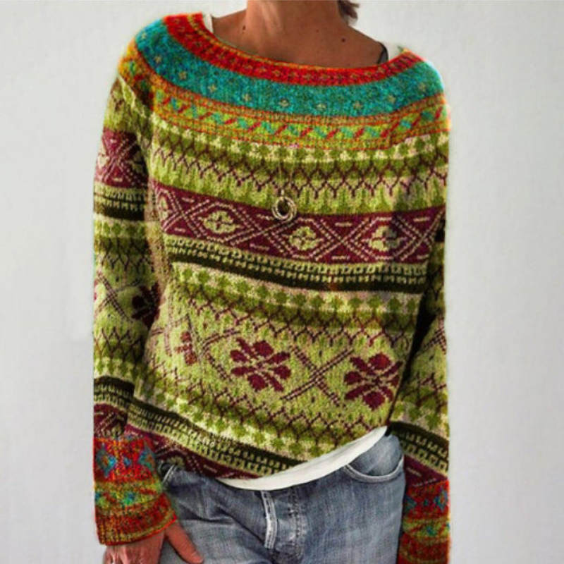 Damen Pullover | Moderner Strick mit Rundhalsausschnitt