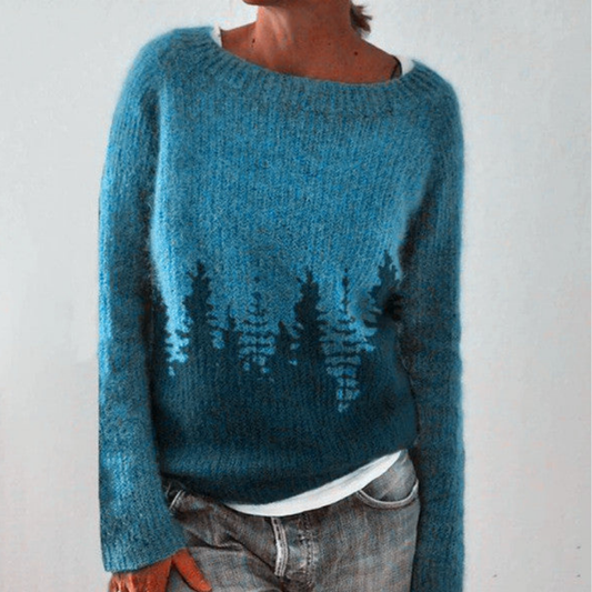 Damen Pullover | Moderner Strick mit Rundhalsausschnitt