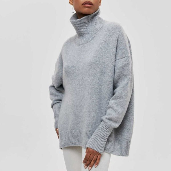 Damen Pullover | Strick mit Stehkragen