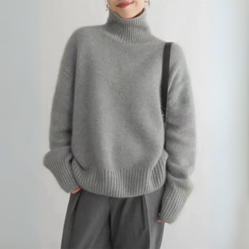 Damen Pullover | Strick modern mit Rollkragen