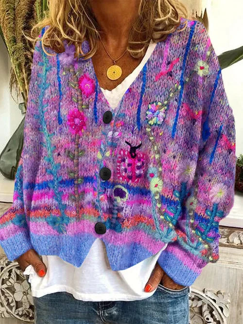 Damen Retro Cardigan - Elegantes & Hochwertiges Design