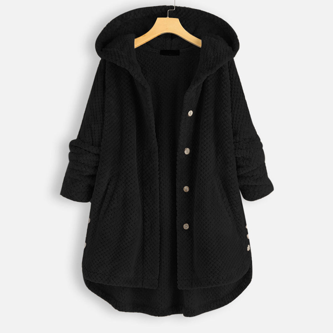 Elarova |  Damen-Strickjacke mit Kapuze für den Winter