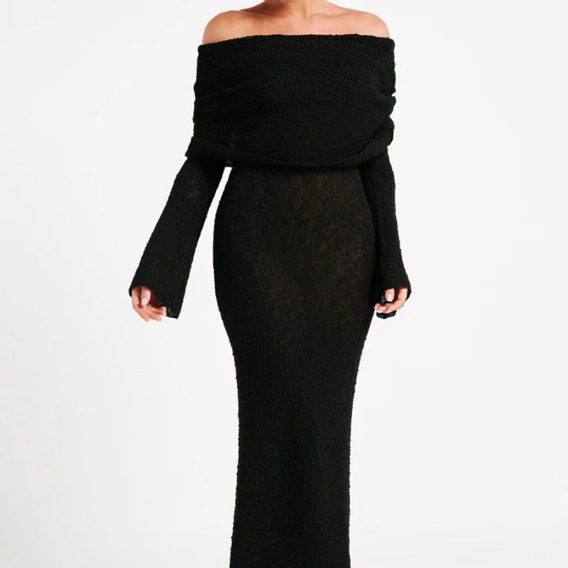 Damen Strickkleid Fiona mit einer Schulter