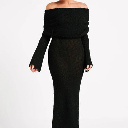 Damen Strickkleid Fiona mit einer Schulter