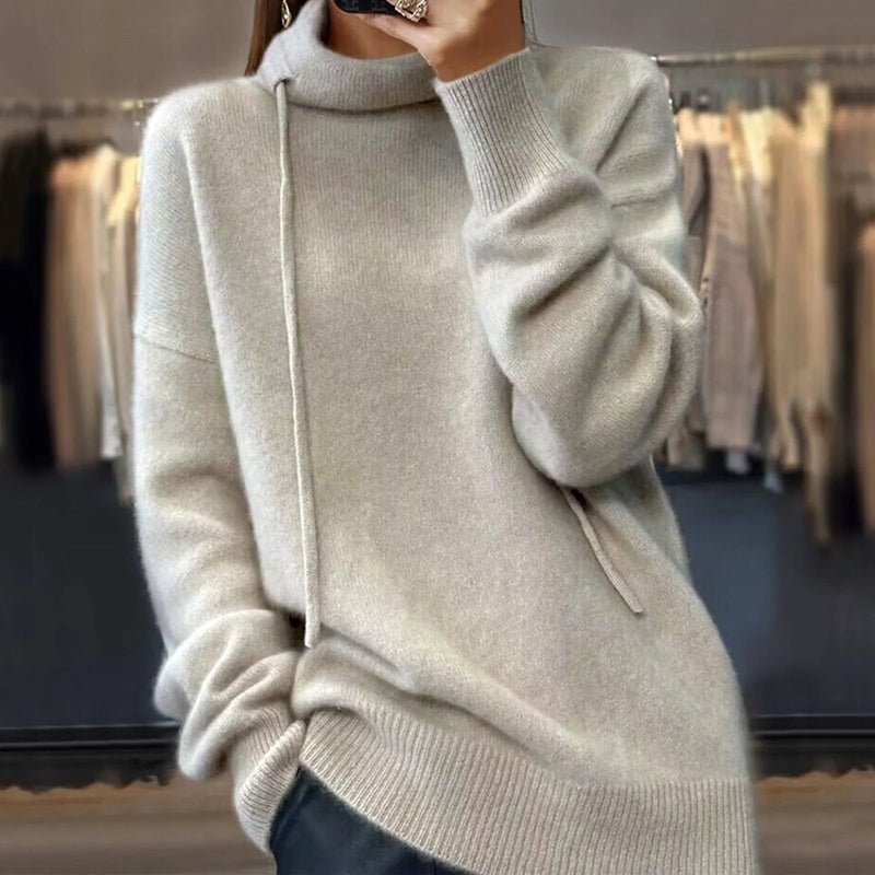 Damen-Strickpullover Katja: Modern, mit Stehkragen