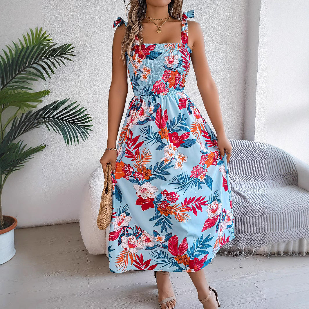 Damen Trägerkleid mit Blumenmuster von Elarova