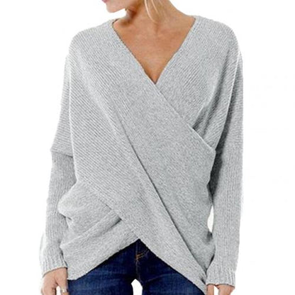 Elarova |  Damen Pullover mit Kreuzdetail