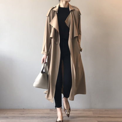 Elarova |  Damen Retro Baggy-Trenchcoat