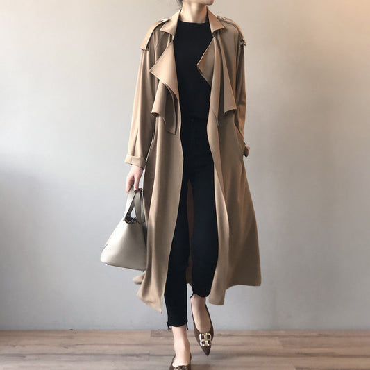 Elarova |  Damen Retro Baggy-Trenchcoat