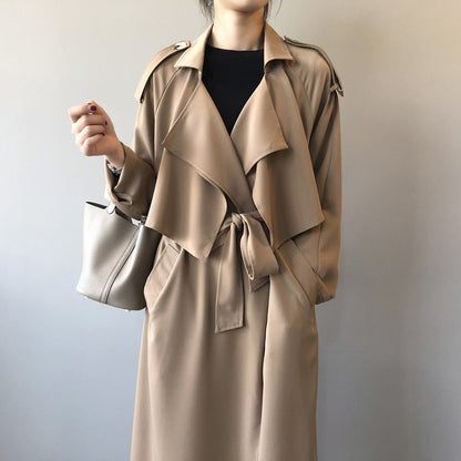 Elarova |  Damen Retro Baggy-Trenchcoat