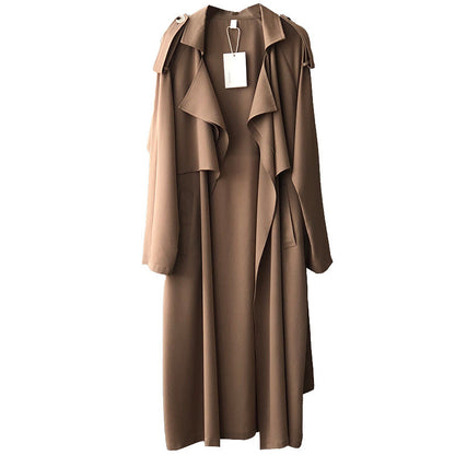 Elarova |  Damen Retro Baggy-Trenchcoat