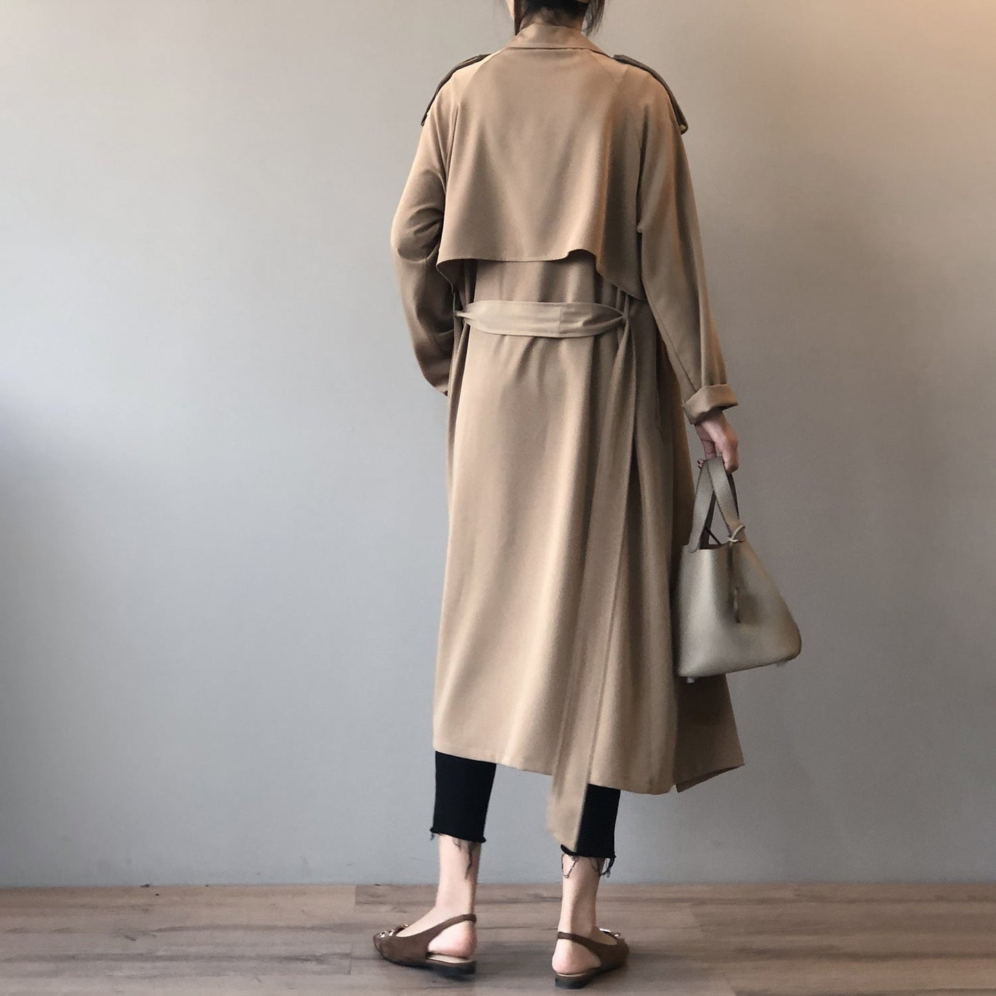 Elarova |  Damen Retro Baggy-Trenchcoat