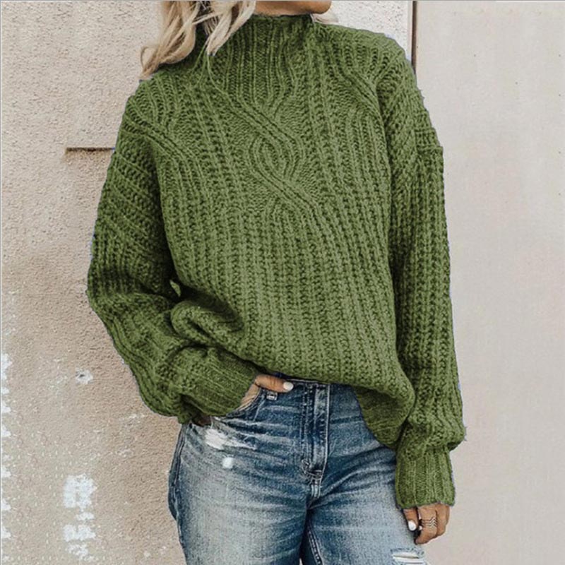 Damenpullover Anja: Eleganter Pullover mit Zopfmuster
