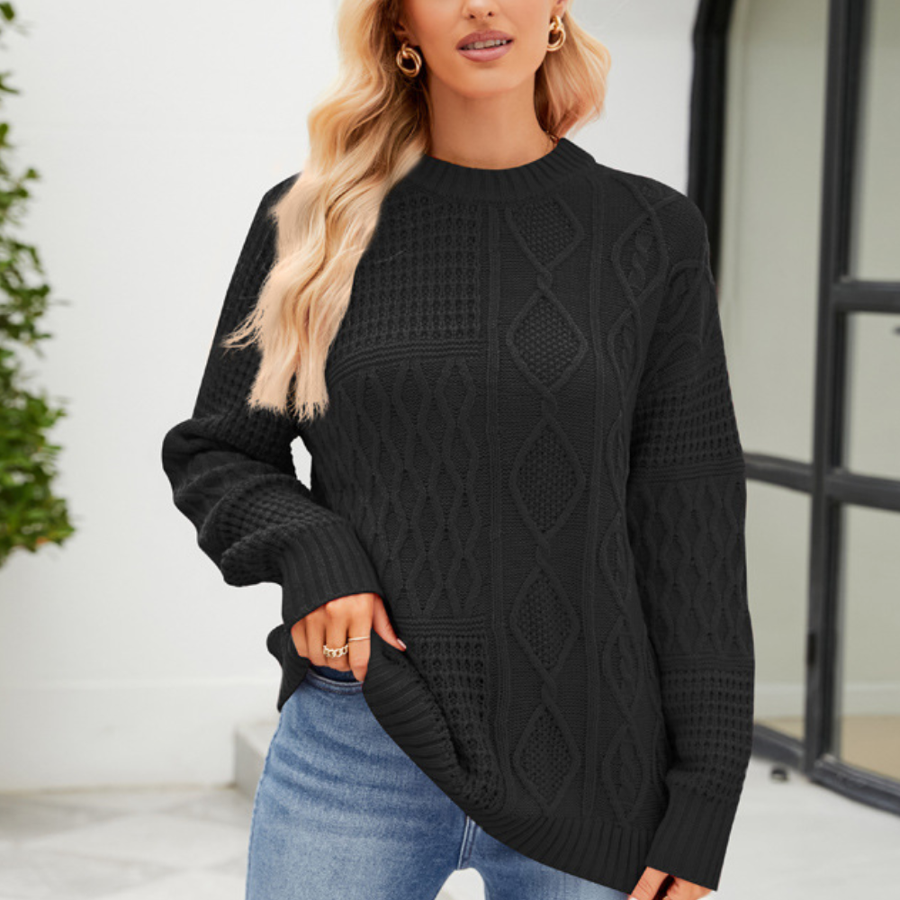 Damenpullover Melisande: Langarm, lässiger Stil