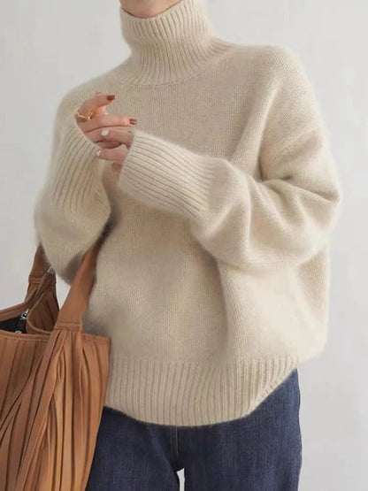 Damensweater Lina mit klassischem Rollkragen