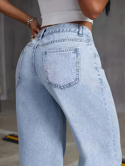 DenimEase™ – Die Perfekte Baggy Jeans für Damen