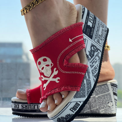 DenimaWedge™ – Modische Damen Keilsandalen mit Denim Look