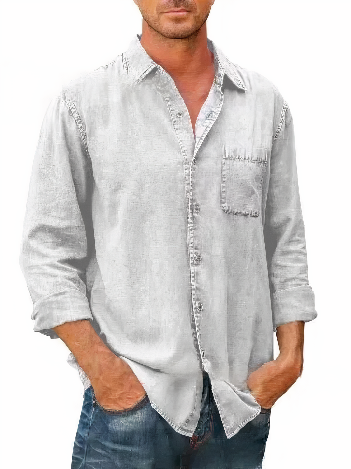 Denimhemd mit langen Ärmeln – Mateo
