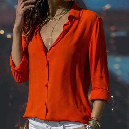 DemiChic™ – Damenbluse aus Chiffon mit Eleganten Stickereien & Leichtigkeit