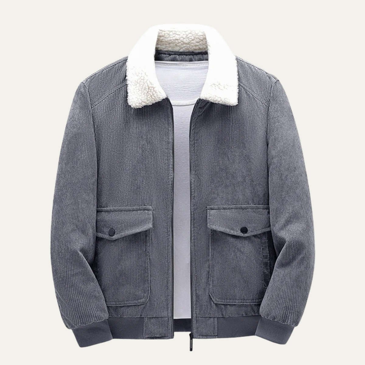 Die Napoli Herren-Wintercordjacke mit Fleecekragen