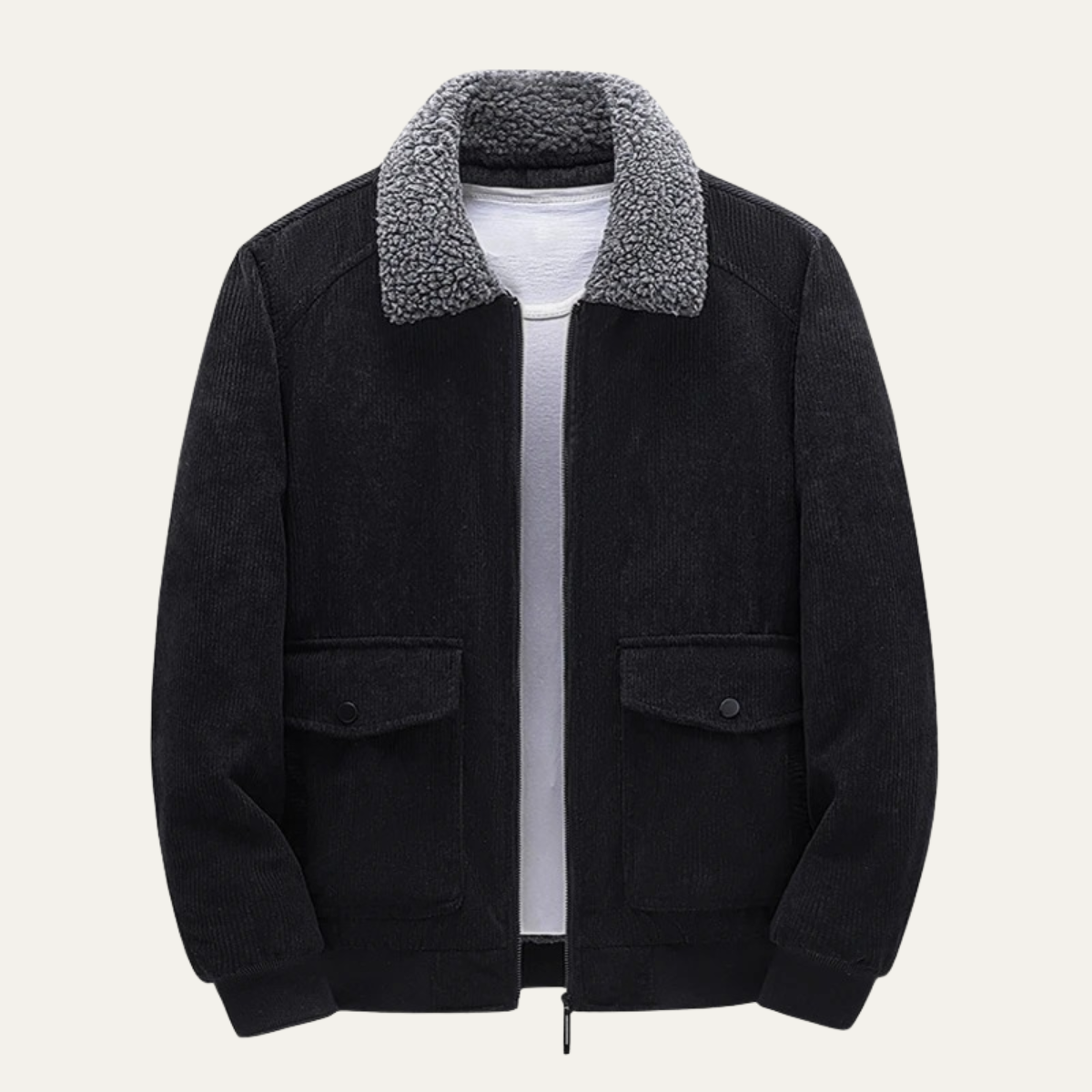 Die Napoli Herren-Wintercordjacke mit Fleecekragen