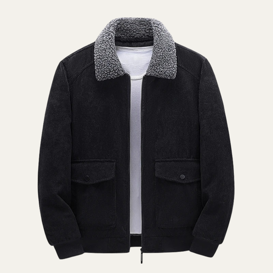 Die Napoli Herren-Wintercordjacke mit Fleecekragen