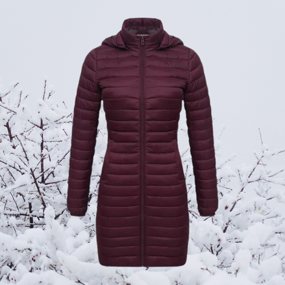 Die neue ultraleichte, tragbare, lange und warme Parka-Jacke mit Kapuze