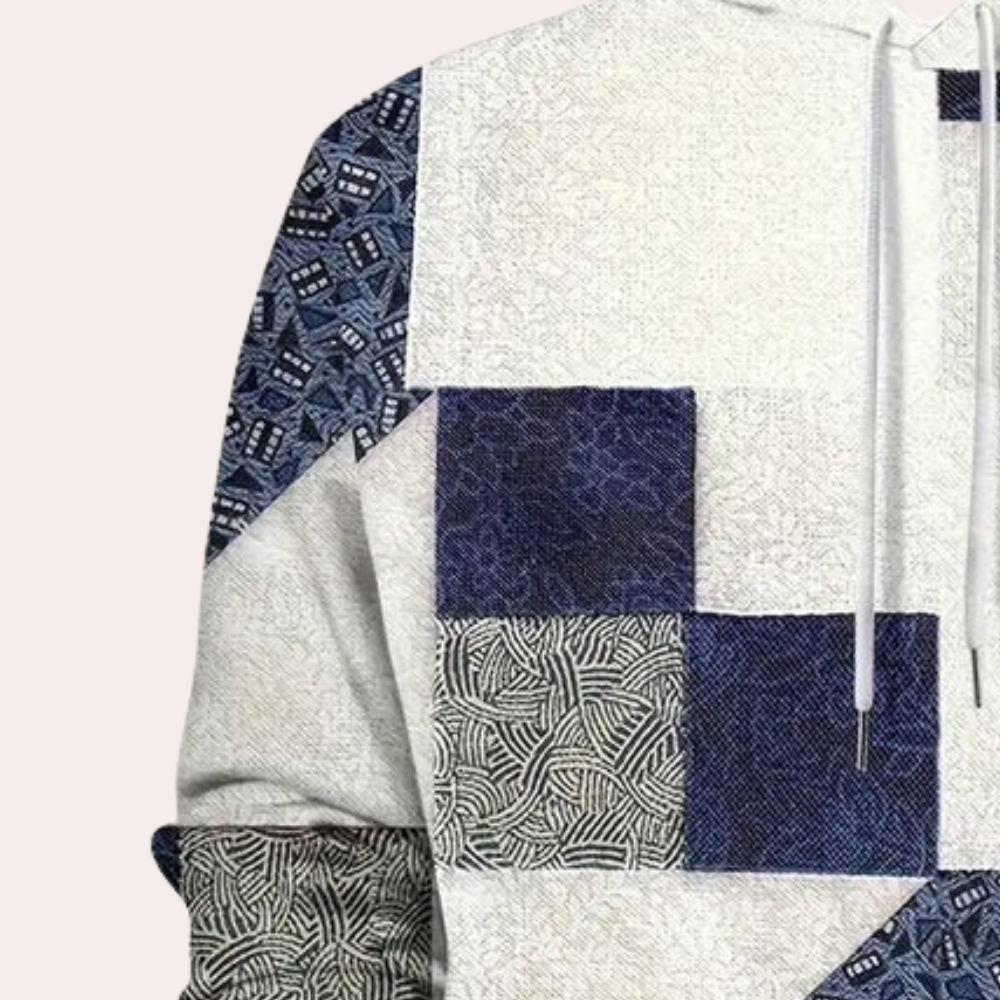 Herren Hoodie Kariert Modern Trend