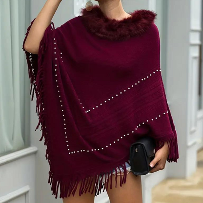 Edler Damen-Strickponcho von Eftychia in luxuriöser Qualität