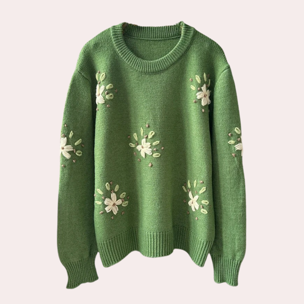 Edler Damenpullover von KALINA mit feinem Stickmuster