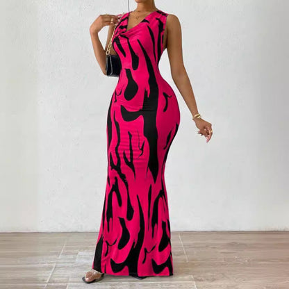 Einfaches, bequemes Rockkleid mit V-Ausschnitt von Elarova