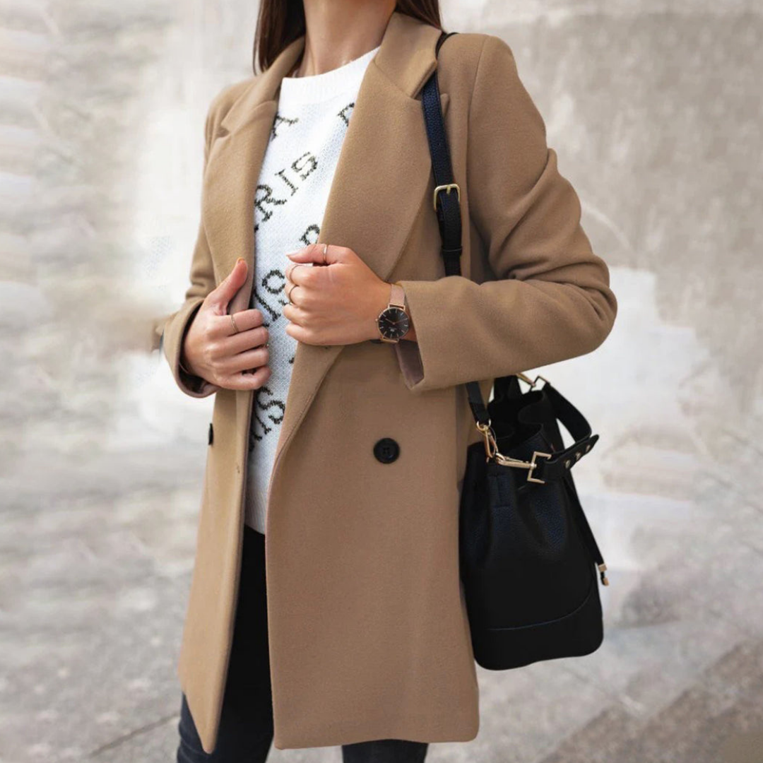 Elarova |  Einreihiger Mantel für Damen