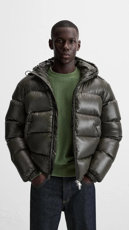 Elarova | 100% Daunen Pufferjacke Nachhaltig und Warm Wasserdicht und Trendy
