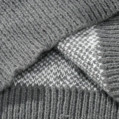 Elarova | Abstrakter Strickpullover für Herren – Baumwolle, lässige Streetwear
