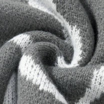 Elarova | Abstrakter Strickpullover für Herren – Baumwolle, lässige Streetwear