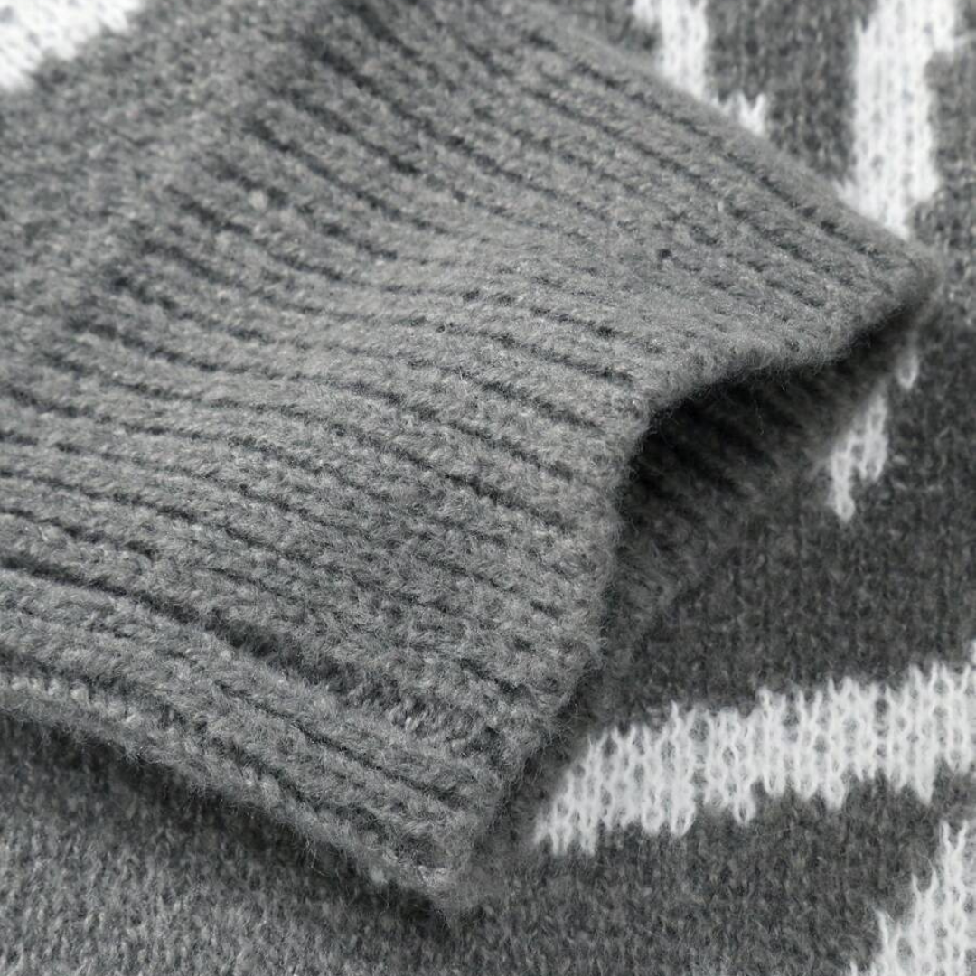 Elarova | Abstrakter Strickpullover für Herren – Baumwolle, lässige Streetwear