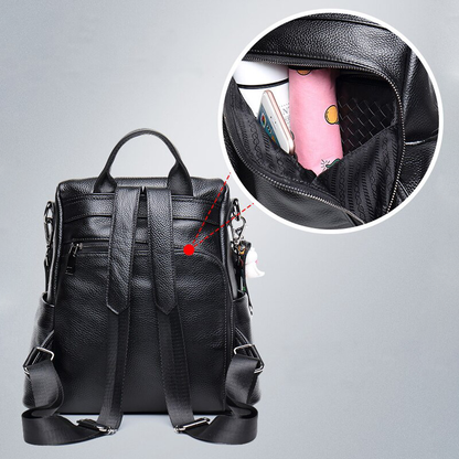 Elarova | AntiDiebstahlLederrucksack