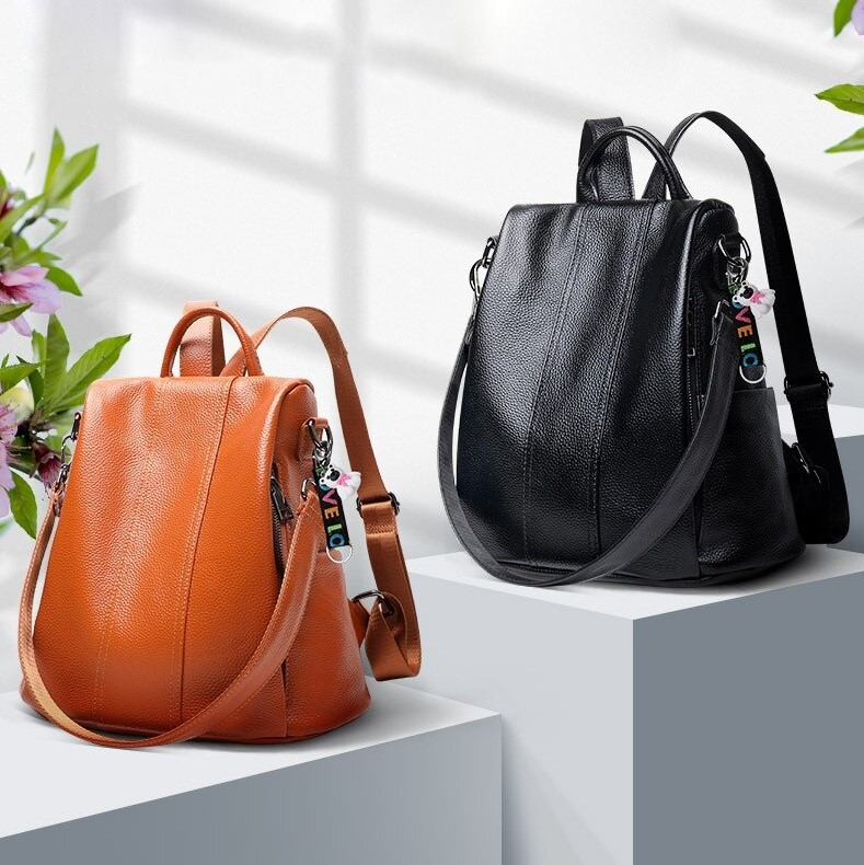 Elarova | AntiDiebstahlLederrucksack