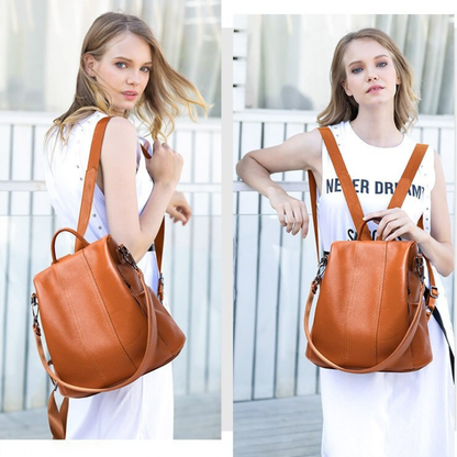 Elarova | AntiDiebstahlLederrucksack