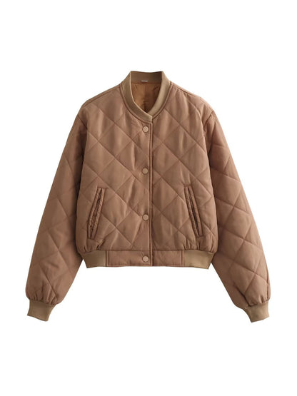 Elarova | Argyle-Muster Bomberjacke für Frauen