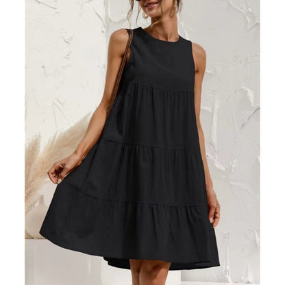 Elarova Ärmelloses Wickelkleid mit Panel-Design